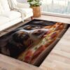 Wolf Dreamcatcher Rectangle Rug For Dog Lovers