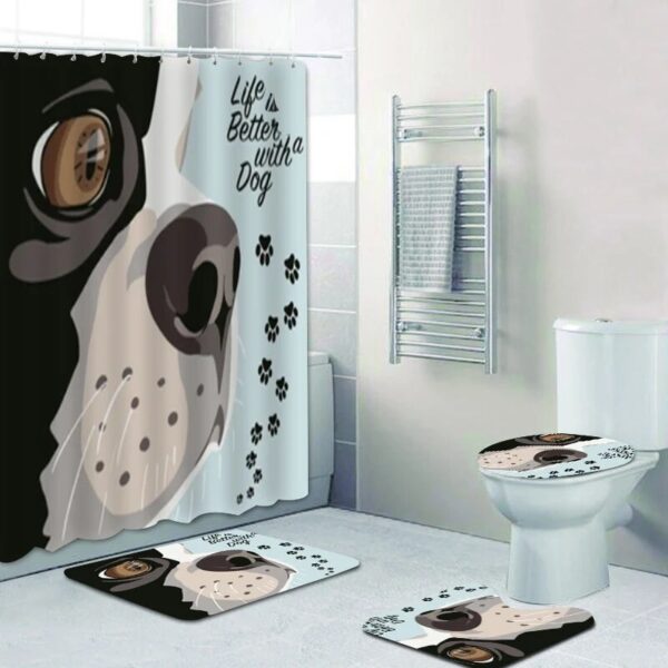 Boston Terrier Dog Quote Bathroom Set