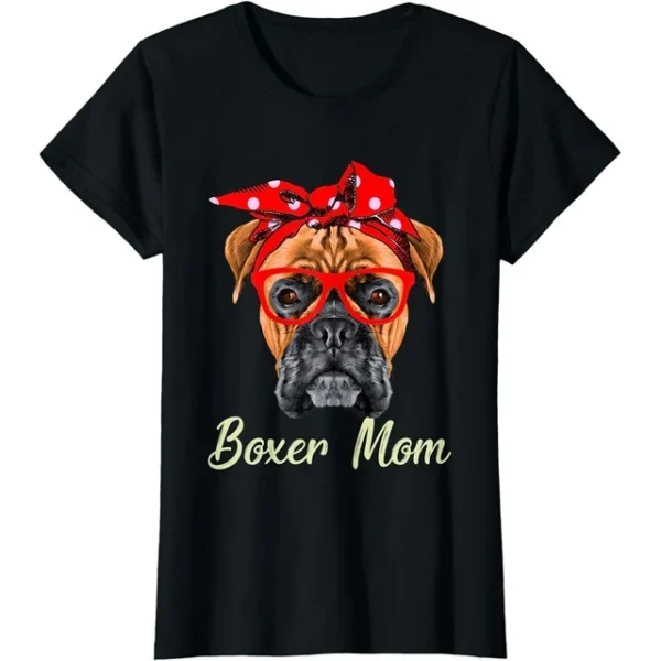 Boxer Mom Dogs Tee Mothers Day Dog Lovers Gifts For Women Unisex T-Shirt