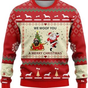 Dog Lovers Cute Dog Xmas Holiday Ugly Christmas Sweaters