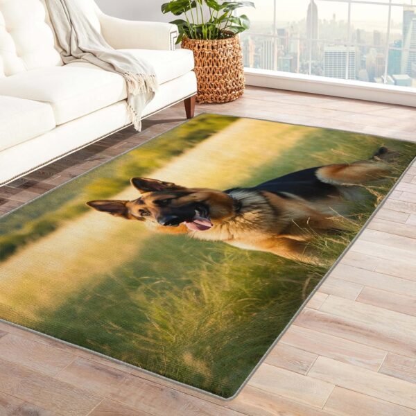 German Shepherd Dog Rectangle Rug For Dog Lovers