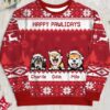 Pawfect House Best Dog Mom Dog Dad Personalized For Dog Lovers Ugly Christmas Sweater