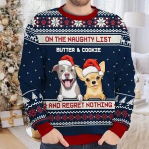 Pawfect House Best Dog Mom Dog Dad Personalized For Dog Lovers Ugly Christmas Sweater