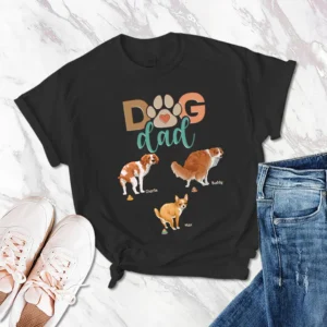 Personalized Funny Pooping Dog Gift For Dog Lover Unisex T-Shirt