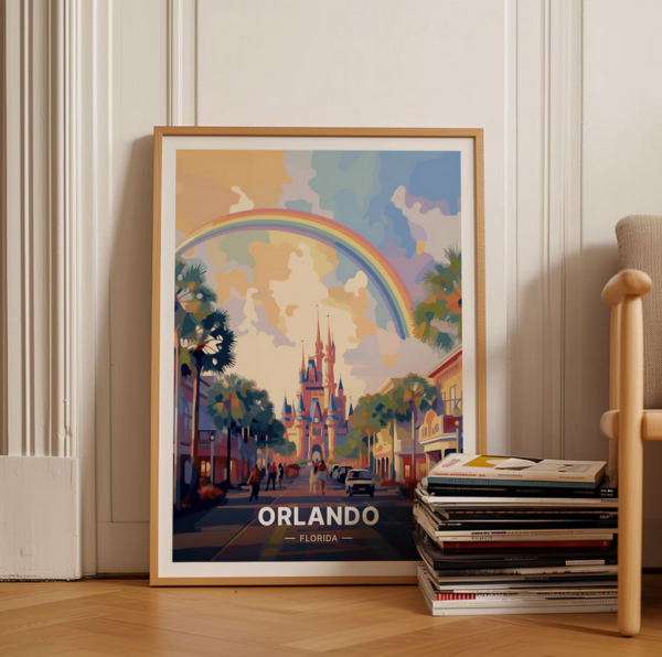 Orlando Travel Poster Florida Wall Art Poster