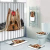 Cute Dog Lying Roses Bathroom Set